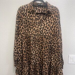 SHEIN Animal Print dress- Black and Brown